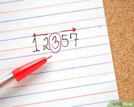 Найдите медиану набора чисел Шаг 2