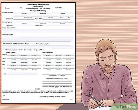 Изменить свое имя в Массачусетсе Шаг 4