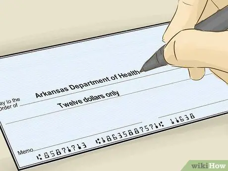 Получите копию свидетельства о рождении в Арканзасе Шаг 6