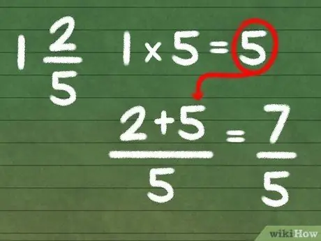 Преобразование неправильных дробей в смешанные числа Шаг 4