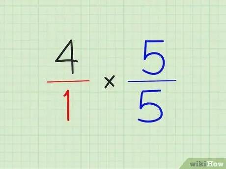 Преобразование целого числа в неправильную дробь Шаг 2