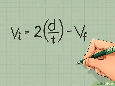 Найти начальную скорость Шаг 10