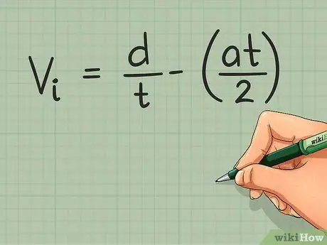 Найдите начальную скорость, шаг 4