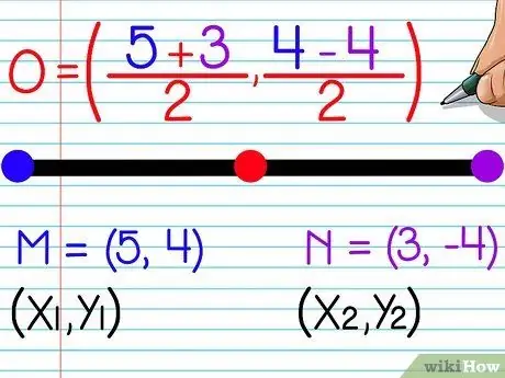 Найдите середину отрезка линии Шаг 4