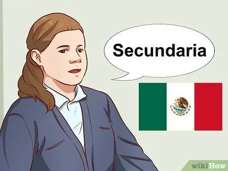 Скажите "Средняя школа" на испанском языке, шаг 1