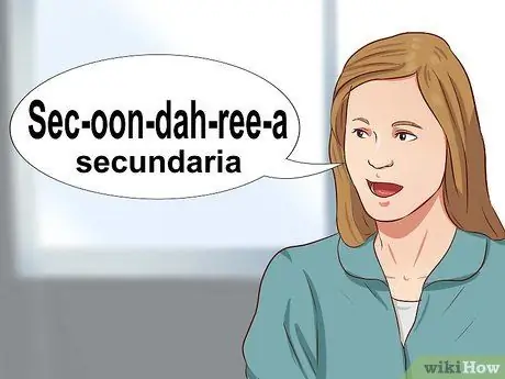 Скажем, средняя школа на испанском, шаг 12