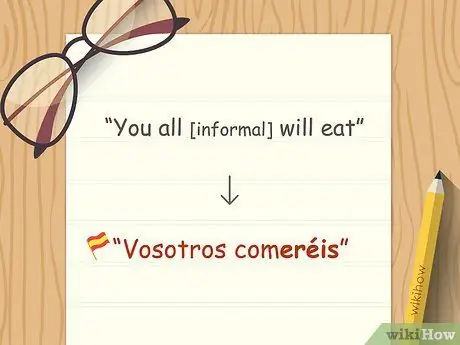 Спряжение любого глагола в любом времени в испанском языке Шаг 10