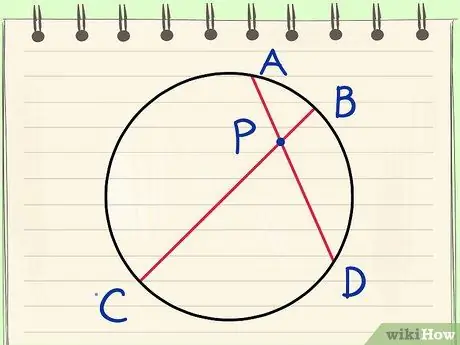 Докажите теорему Евклида о пересекающихся хордах. Шаг 1