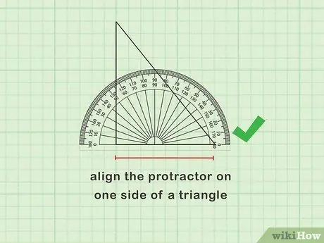 Определите прямоугольный треугольник. Шаг 1