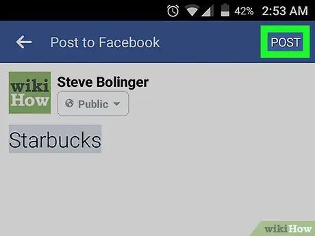 Отметьте бизнес-страницу Facebook на Android Шаг 10