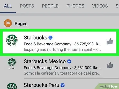 Отметьте бизнес-страницу Facebook на Android Шаг 4
