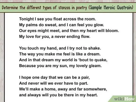 Определите стих в песне или стихотворении Шаг 5