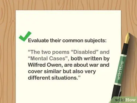 Сравнить стихи Шаг 8