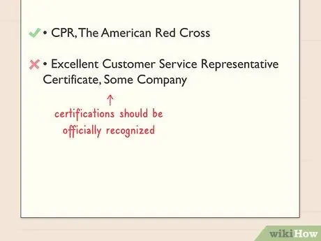 Добавьте сертификаты в резюме, шаг 6