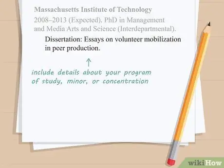 Напишите информацию об образовании в резюме Шаг 5