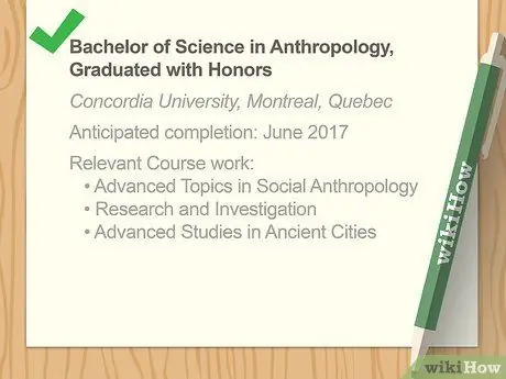 Упомяните соответствующую курсовую работу в шаге 8 резюме