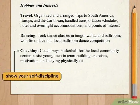 Опишите трудовую этику в резюме Шаг 10