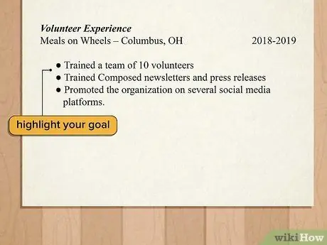 Опишите трудовую этику в резюме, шаг 2