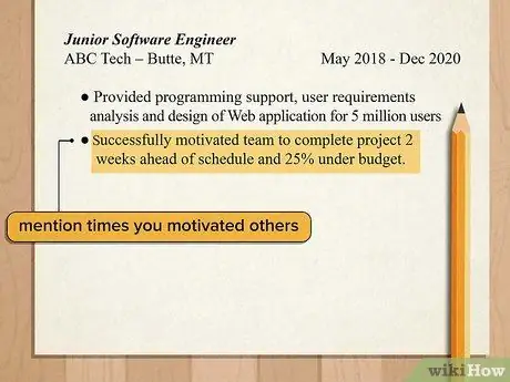 Опишите трудовую этику в резюме Шаг 3