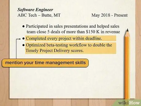 Опишите трудовую этику в резюме Шаг 4