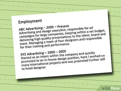 Напишите резюме для рекламной вакансии Шаг 10