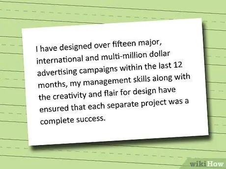 Напишите резюме для рекламной вакансии Шаг 6