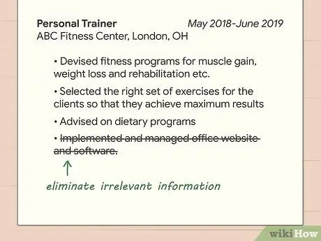 Напишите описание своей работы в резюме Шаг 3