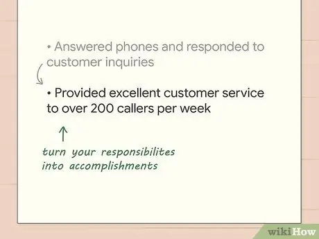 Напишите описание своей работы в резюме Шаг 4