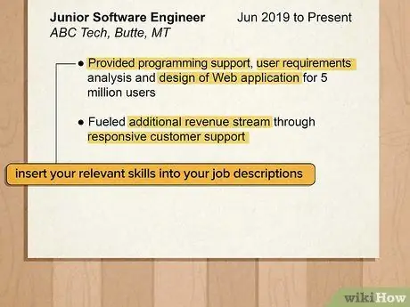 Продемонстрируйте технические навыки в резюме, шаг 4