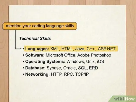 Продемонстрируйте технические навыки в резюме, шаг 7