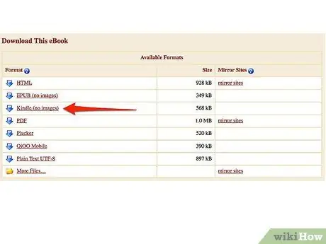Получите бесплатные книги для своего Kindle на Project Gutenberg Step 4
