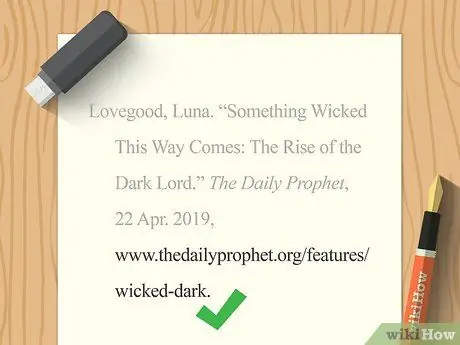 Цитируйте онлайн-статьи в MLA Step 5