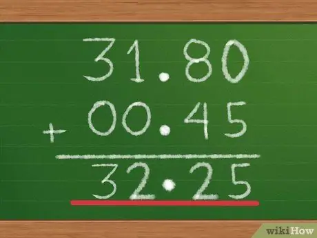 Добавить десятичные дроби, шаг 8