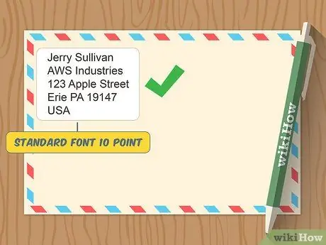 Напишите обратный адрес Шаг 10