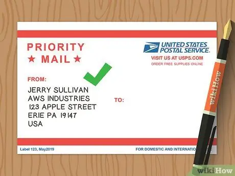 Напишите обратный адрес Шаг 11