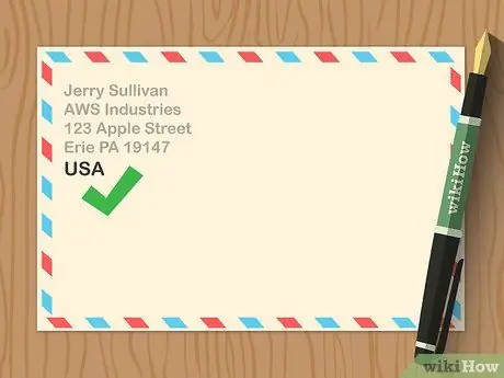 Напишите обратный адрес Шаг 5