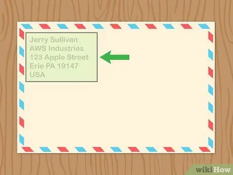 Напишите обратный адрес Шаг 6