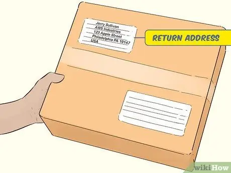 Напишите обратный адрес Шаг 7