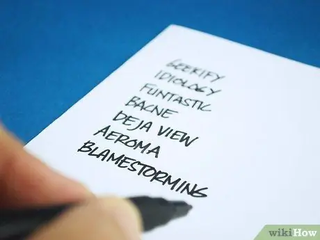 Составьте словарь выдуманных слов Шаг 2