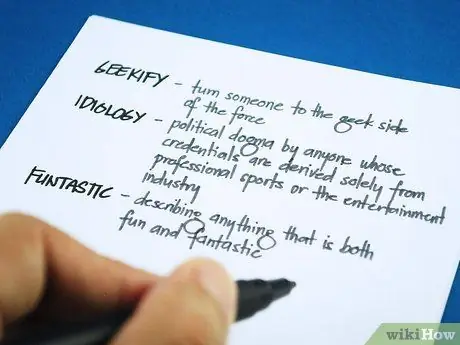 Составьте словарь выдуманных слов Шаг 3