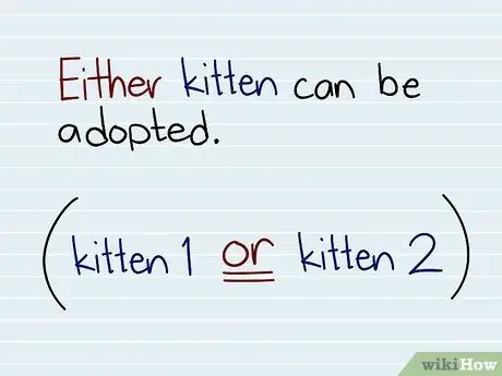 Используйте Either and Neither, шаг 9