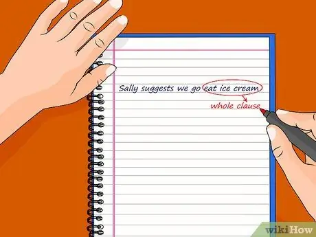 Используйте глагол предложения, шаг 4