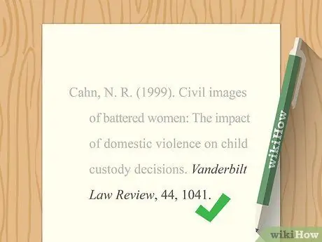 Цитируйте статьи в обзоре закона Шаг 12