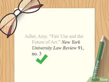 Цитируйте статьи в обзоре закона Шаг 16