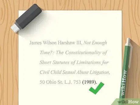 Цитируйте статьи Law Review Шаг 4