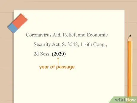 Цитируйте акт Конгресса в APA Step 3