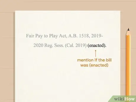 Укажите законопроект о сборке в APA Step 5