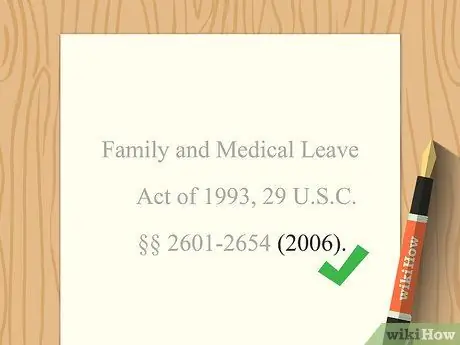 Цитируйте законы в APA Step 3