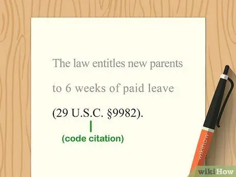 Цитируйте законы в APA Step 6