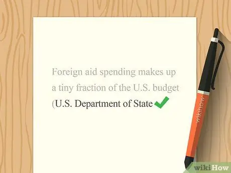 Цитируйте правительственные документы в APA Step 2